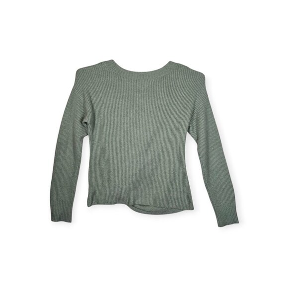 OFFLINE by Aerie Twist Front Sweater - Women's Medium - Rib Knit Green - Picture 2 of 10